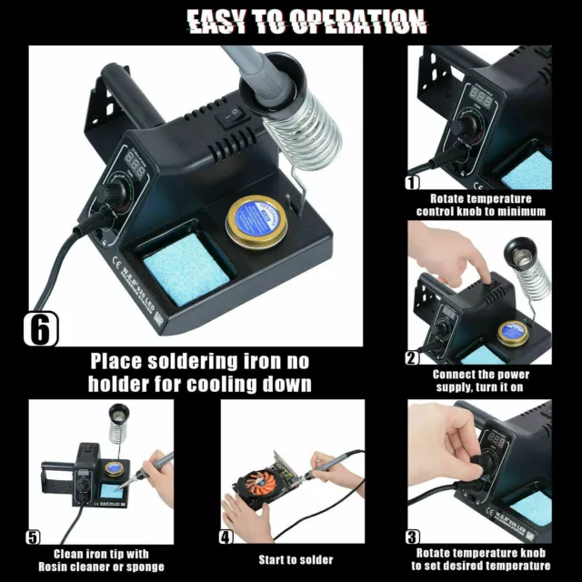 W926 60W Digital Soldering Iron Station Adjustable Temperature Welding Stand 2