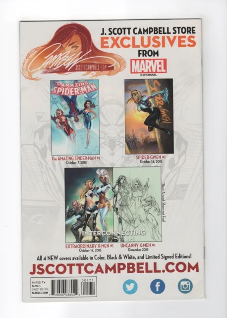 Extraordinary X-Men (Marvel Comics 2016-2017) #1 J. Scott Campbell Store Variant 2