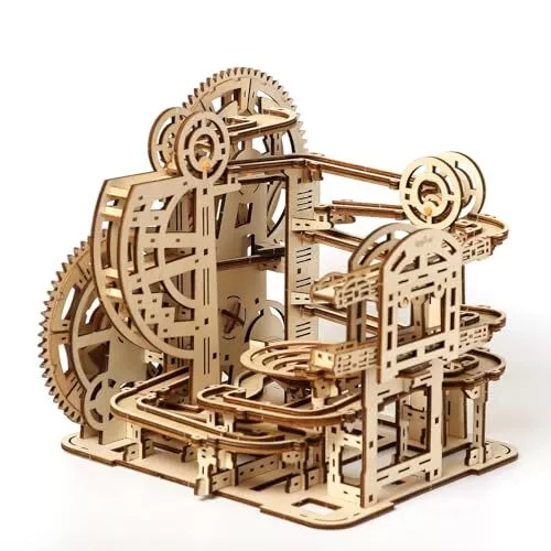 bennama 3D Wooden Puzzles Marble Run Set - Space Labyrinth Mechanical Model