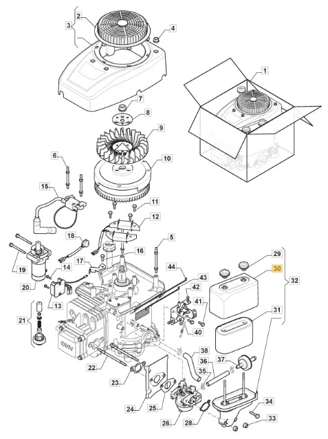 MCHNIC Couvercle De Filtre à Air Avec Filtre à Air Et Bougie D'allumage