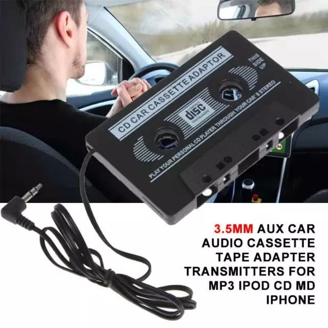 Car Tape Cassette 3.5mm Music AUX Audio Adapter Converter for Phone MP3 Player