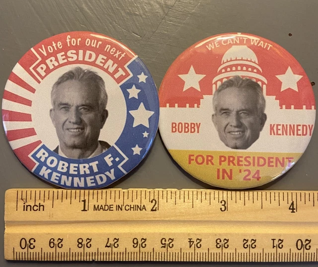 DONALD TRUMP ROBERT F. Kennedy Jr President/VP 2024 Buttons Political 2