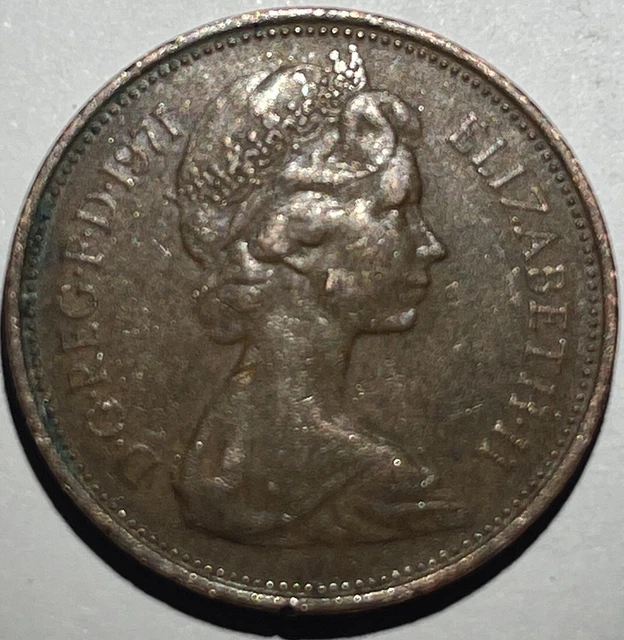 Great Britain - 1971 - 2 New Pence - Queen Elizabeth II  - English Coin