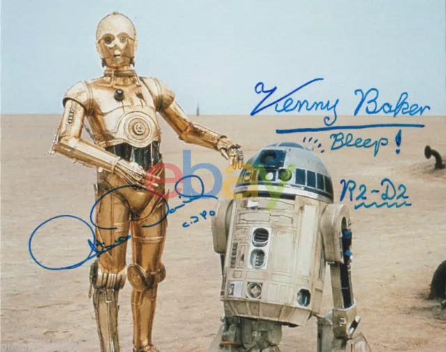 R2D2 & C3Po Anthony Daniels & Kenny Baker Star Wars Signed 8x10 Photo reprint