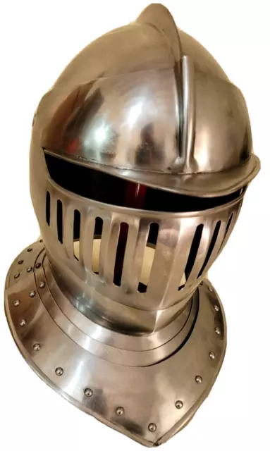 Medieval European Knight Close Helm with visor Armour Helmet SCA Larp Costume