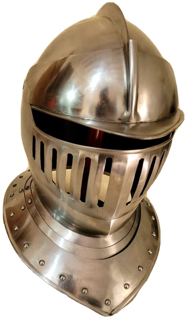 Medieval European Knight Close Helm with visor Armour Helmet SCA Larp Costume