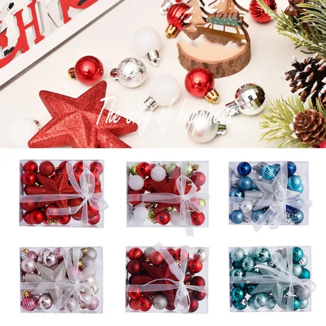 Sparkling 3cm Christmas Ball Ornaments Pack of 30 Illuminate Your Christmas
