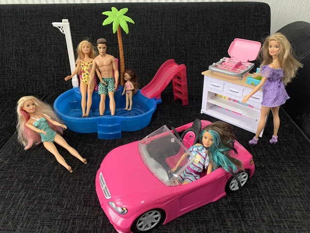 Barbie pool & convertible bundle playset cheap