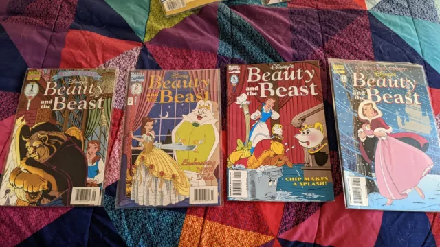 Marvel Comics 1994 Disney's Beauty and the Beast 1 2 5 7 (Lot of 4 comics)