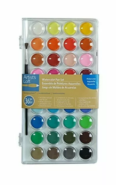 28 Color Iridescent Shimmer Non-Toxic Watercolor Paint Set With Brush