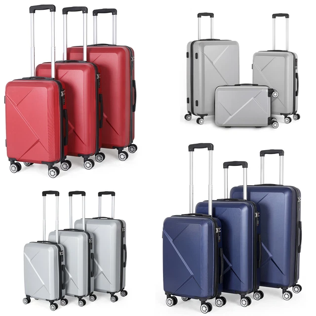 3 Piece Luggage Set 20/24/28in Travel Suitcase Trolley W/Spinner Wheel&TSA Lock
