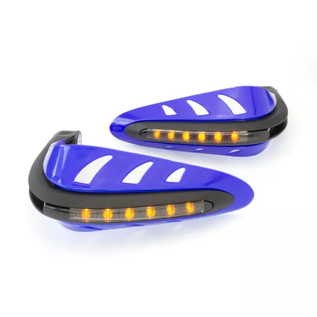 BLUE Hand Guards - Built In Indicators for Suzuki SV & GSF Bandit 600 to 1250