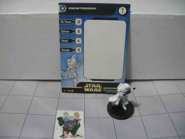 =Star Wars Miniatures REBEL STORM Snowtrooper 35/60 with card=