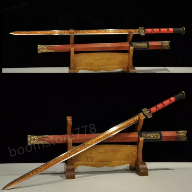 Handmade 1095 High Carbon Steel Chinese sword God Dragon Han Jian Battle Ready