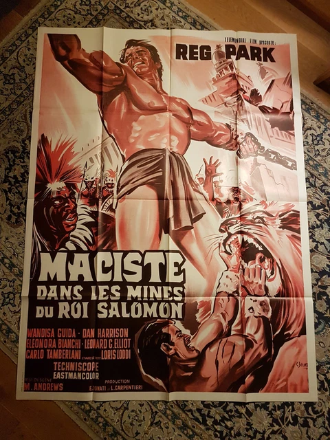 MACISTE DANS LES MINES DU ROI SALOMON Affiche 120x160 REG PARK /Illust
