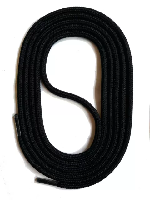 SNORS SCHNÜRSENKEL rund SCHWARZ 60-150cm 3mm Polyester Schuhband Kordel stabil