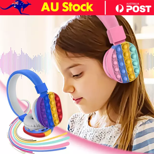 Wireless Headphones Pop it Dimple Ear Bluetooth Over Ear Kids Headsets Foldable