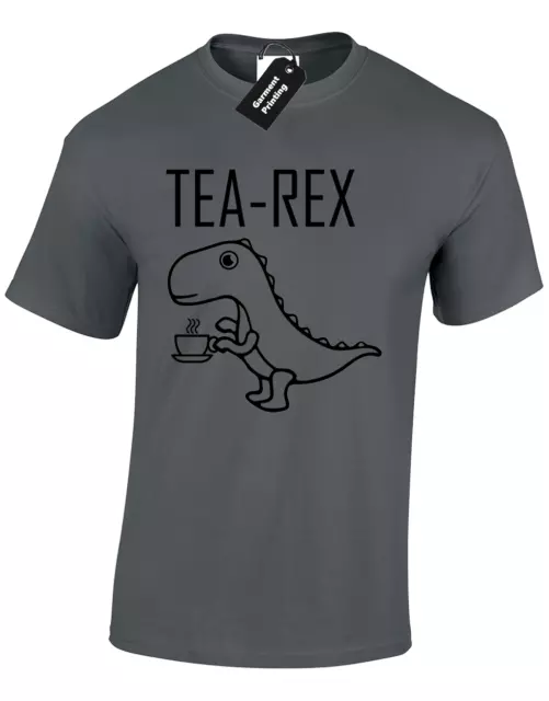 Tea Rex Mens T Shirt Tee Funny Cool Design T Rex Dinosaur Coffee Joke Novelty