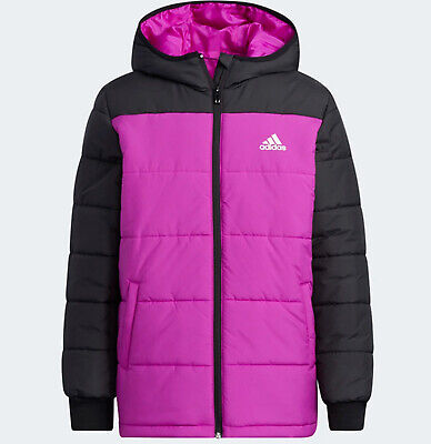 Unisex Adidas Padded Winter Jacket Hooded Coat Uk Age 9-14 New Last Three