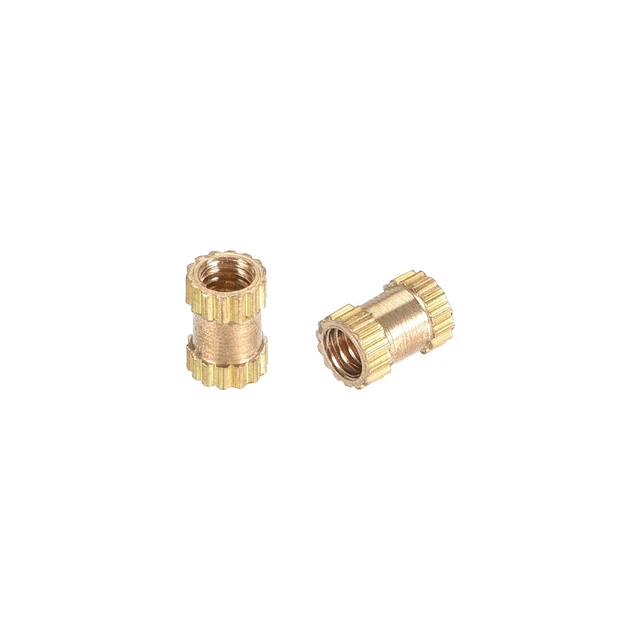 M2,5 x 5mm(L) x 3.5mm(OD) Dadi per intaglio con inserti filettati zigrinati 50pz