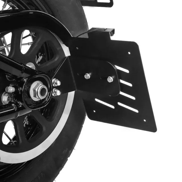 Support de plaque latéral S pour Harley Davidson Softail 18-23 noir