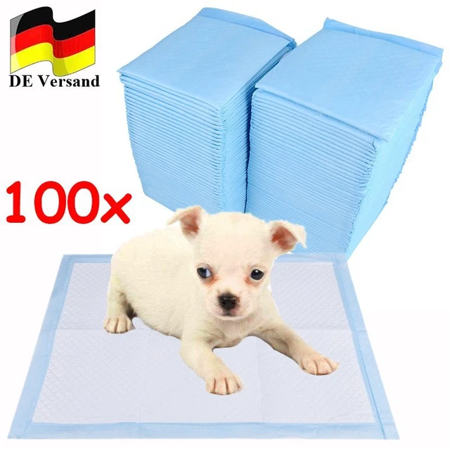 100 x Puppy Pads Trainingsunterlagen für Welpen Haustiere, extrem saugfähig, DHL