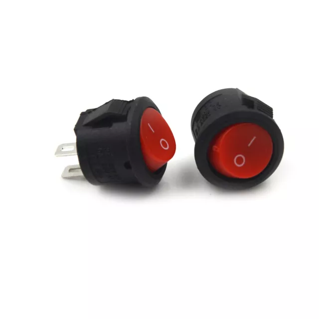 10 pz interruttori a dondolo barca rotonda 16 mm mini interruttori a dondolo 2 pin 3 A/25*/t