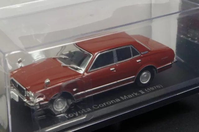 Toyota Corona Mark ? 1976 Brown 1/43 Scale Box Mini Car Display Diecast Vol 77