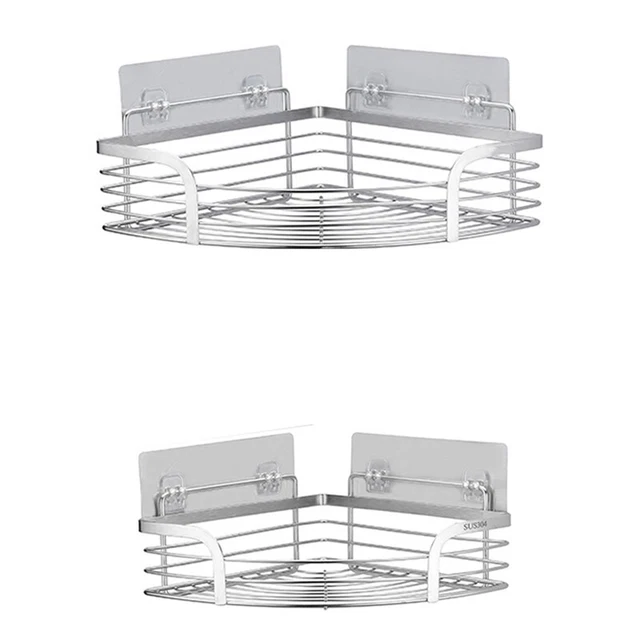 2 StüCke Duschregal, Eckregal für Badezimmer, Selbstklebendes Duschregal, K X6W5