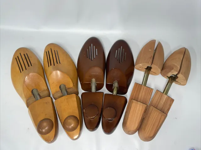 6 camillas vintage para zapatos de madera varios tamaños vizconde