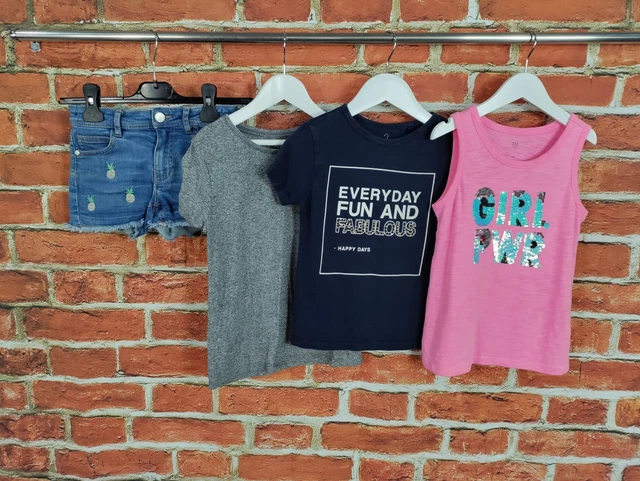 Girls Bundle Age 6-7 Years Next Gap M&S Denim Shorts T-Shirt Vest Summer 122Cm