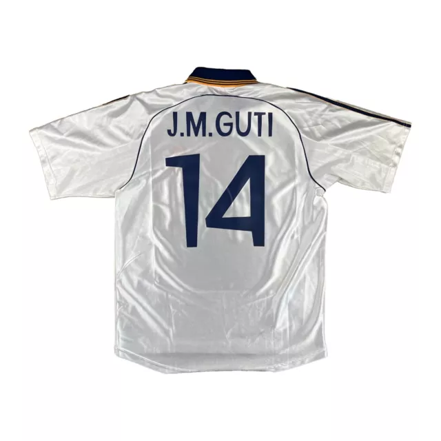 Real Madrid 1998-00 "Guti" Heim Trikot "M" adidas "teka" vintage home shirt