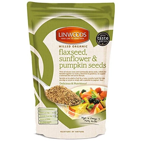 Semi di zucca biologici macinati semi di lino miscela ricca di sostanze nutritive - 425Gx3