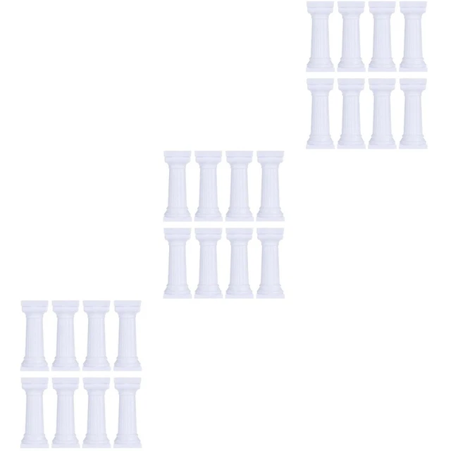 30 Tasselli Portatorta In Plastica Bianca - 22,5 Cm X 1,2 Cm - Supporti Per Torte A Più Livelli - Atossici E Tagliabili