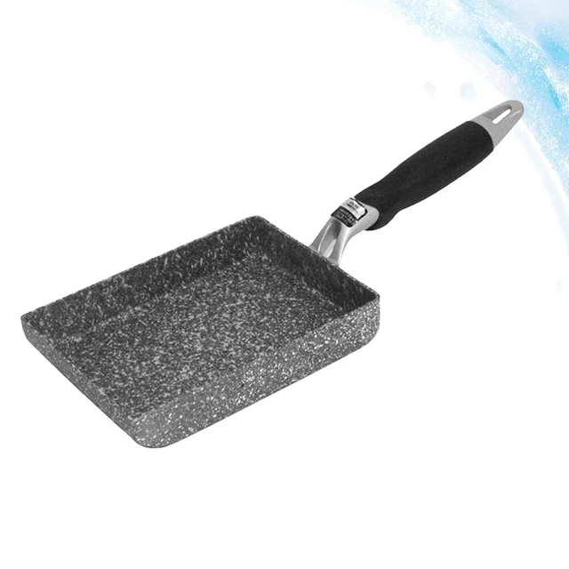 Sartén de tortilla rectangular piedra médica antiadherente para freír rectangular