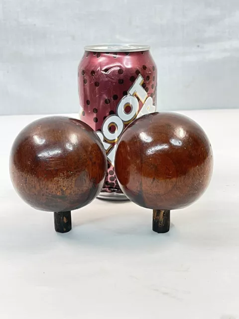 Pair 2.75" Mahogany Bed Post FINIALS Jane McCrea Poster Bed Grand Rapids Mi