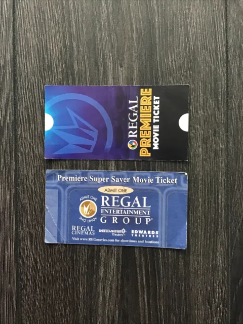 2 Regal Cinemas Movie Tickets, United Artists & Edward Theatres, SHIPS FREE!