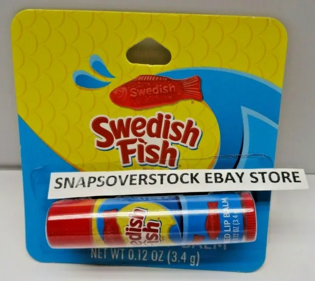 Swedish Fish Candy Flavored Lip Balm 0.12 Oz. Brand New Fast Free Shipping