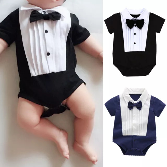 Abiti da gentiluomo neonati bambini neonati tutina set body vestiti