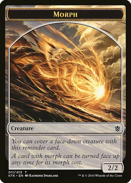 Morph Token 10x - Colorless - Swanland Art - KTK Khans of Tarkir MTG Magic NM