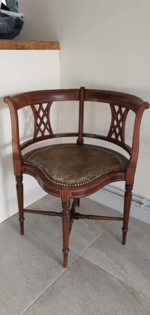 Antique Inlaid Edwardian Occasional/Corner/Nursing Chair - For Repair