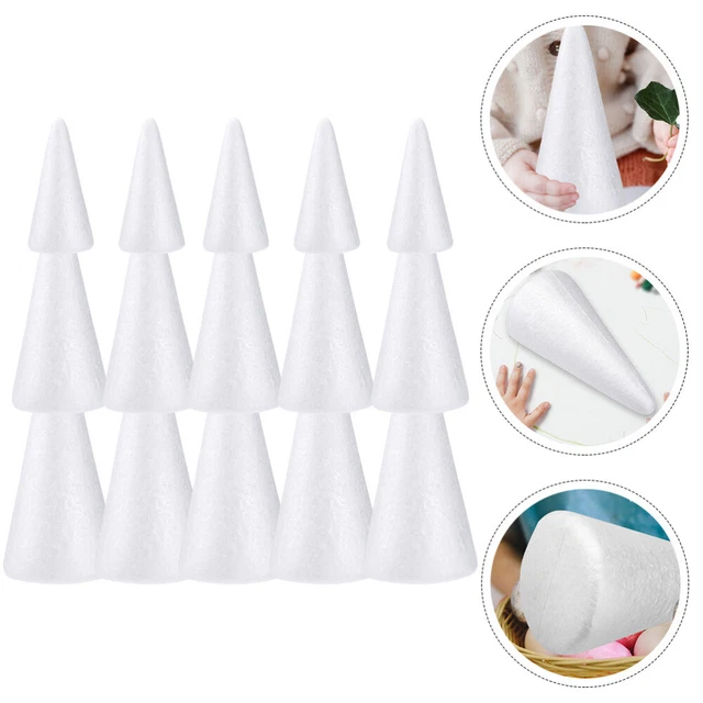 30 piezas conos blancos hágalo usted mismo cono de manualidades árbol de Navidad hágalo usted mismo material hágalo usted mismo niños