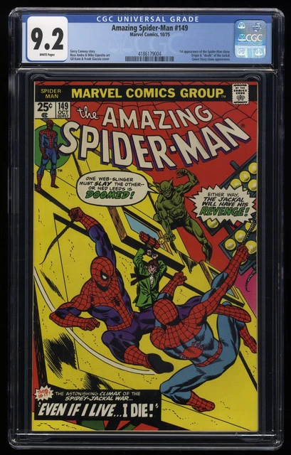 Amazing Spider-Man #149 CGC NM- 9.2 White Pages Jackal 1st Spider Clone!