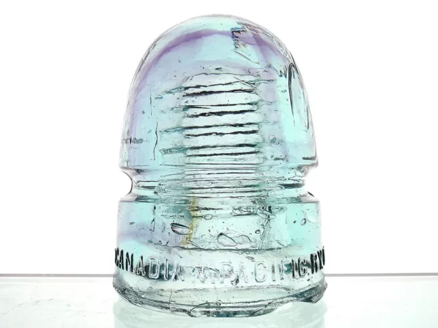 DRAMATIC PURPLE WATERFALLS CANADIAN PACIFIC RY CO Glass Beehive Insulator