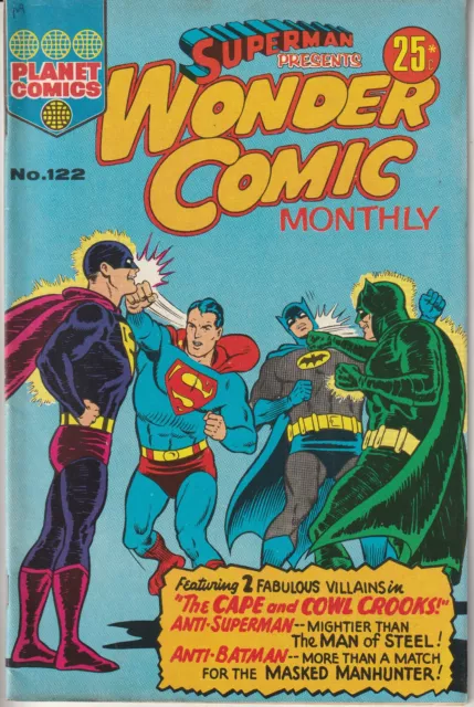 Australian: Superman Presents Wonder Comic Monthly #122 CC 1975 Classic Batman +