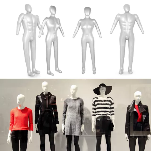 Full Body Inflatable Body Mannequin Male Female Model Shop Retail  Display Stand