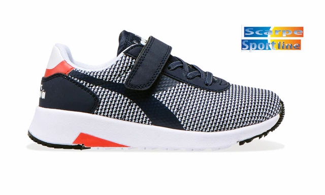 Diadora evo run td blue Scarpe sportive bambini da ginnastica a strappo