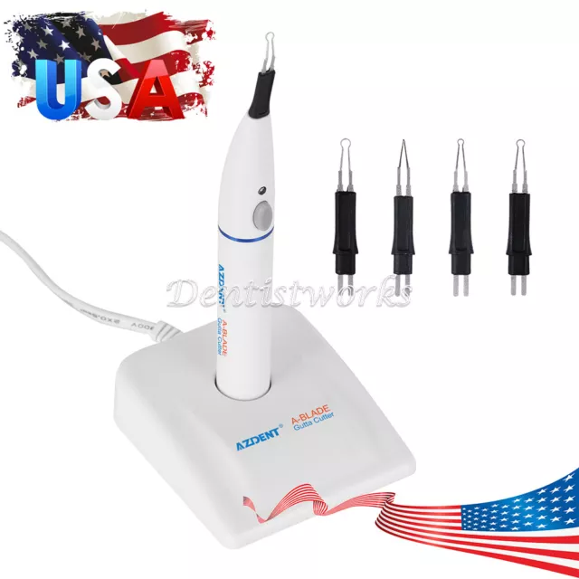 AZDENT Dental Wireless Teeth Tooth Gum Cutter Gutta Percha Cutter + 4 Tips