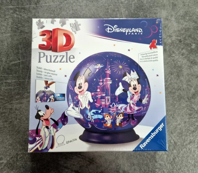 Ravensburger 3D Puzzle Disneyland Paris Disney Topolino Minnie Nuovo New