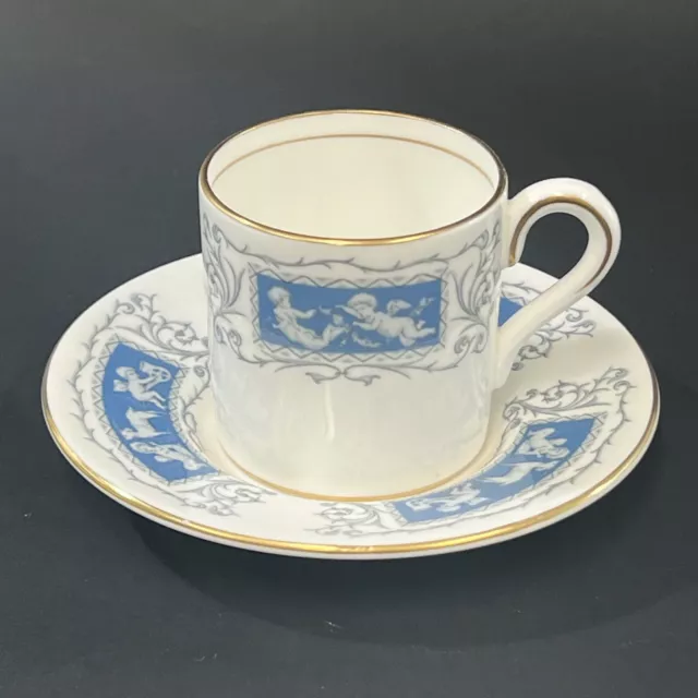 VTG Coalport REVELRY BLUE Demitasse Espresso Cup & Saucer England